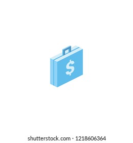 Case business isometric 3d icon. Creative illustration idea.