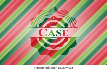 Case christmas badge background.
