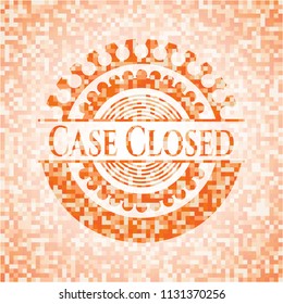Case Closed abstract orange mosaic emblem