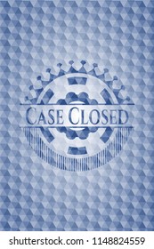 Case Closed blue hexagon emblem.