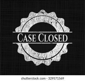 Case Closed with chalkboard texture