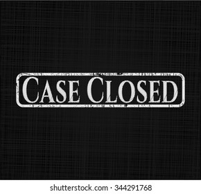 Case Closed with chalkboard texture