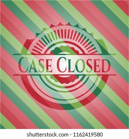 Case Closed christmas badge.