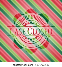 Case Closed christmas emblem background.