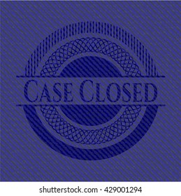 Caso emblema cerrado con fondo jean