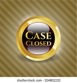 Case Closed gold emblem