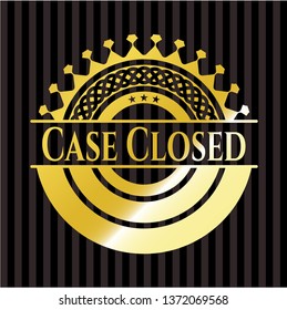 Case Closed gold emblem or badge