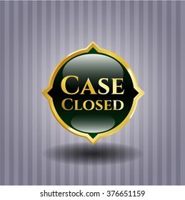 Case Closed golden emblem or badge