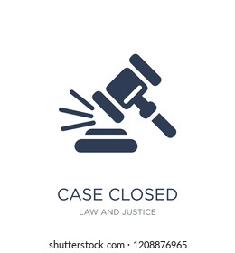 Case Closed Icon. Trendy Flat Vector Case Closed Icon On White Background From Law And Justice Collection, Vector Illustration Can Be Use For Web And Mobile, Eps10