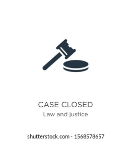 Case Closed Icon Vector. Trendy Flat Case Closed Icon From Law And Justice Collection Isolated On White Background. Vector Illustration Can Be Used For Web And Mobile Graphic Design, Logo, Eps10