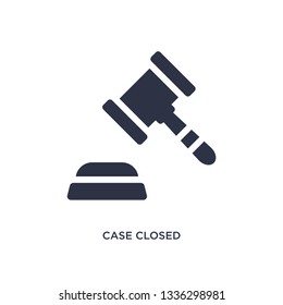 case closed isolated icon. Simple element illustration from law and justice concept. case closed editable logo symbol design on white background. Can be use for web and mobile.