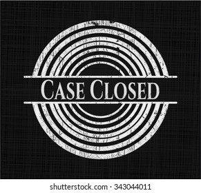 Case Closed on chalkboard