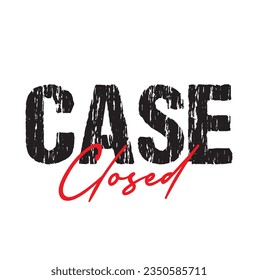 CASE CLOSED over a white background.