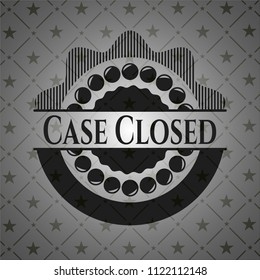 Case Closed realistic black emblem