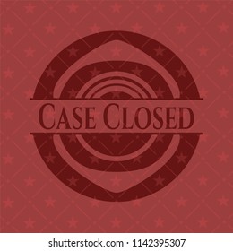 Case Closed red emblem. Vintage.