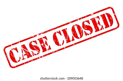 Case closed red stamp text on white