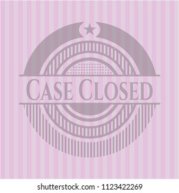 Case Closed retro pink emblem