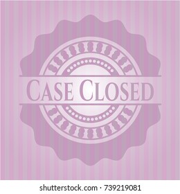 Case Closed retro pink emblem
