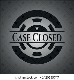 Case Closed retro style black emblem. Vector Illustration. Detailed.