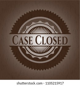 Case Closed retro wood emblem