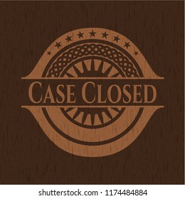 Case Closed retro wood emblem
