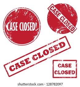 Case Closed Rubber Stamp