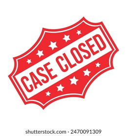 Case Closed Rubber stamp Design vector 