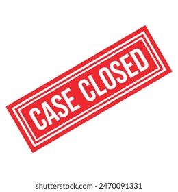Case Closed Rubber stamp Design vector 