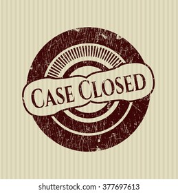 Case Closed rubber stamp with grunge texture