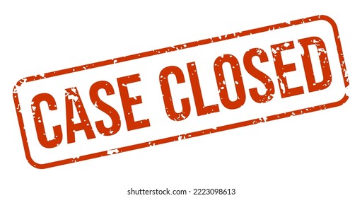 Case Closed Sign Stamp Label Text Vector Illustration