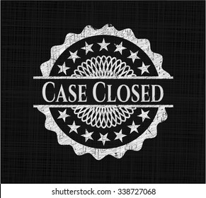 Case Closed written with chalkboard texture