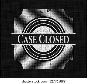 Case Closed written on a blackboard
