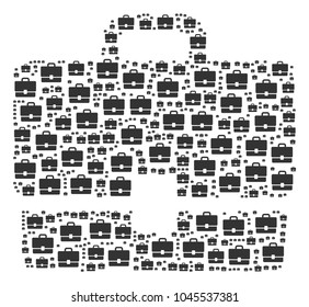 Case collage composed in the collection of case pictograms. Vector iconized composition designed with simple items.