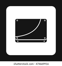 Case computer icon in simple style isolated on white background. Technique symbol