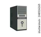 The case for the computer. Vector