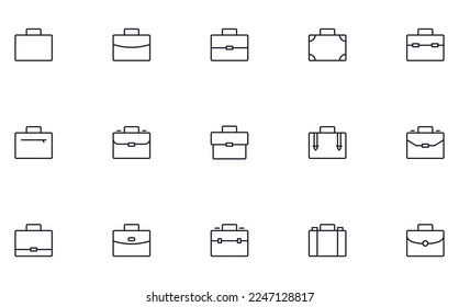 Case concept. Collection of case high quality vector outline signs for web pages, books, online stores, flyers, banners etc. Set of premium illustrations isolated on white background 