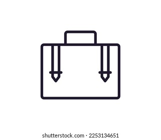 Case concept. Single premium editable stroke pictogram perfect for logos, mobile apps, online shops and web sites. Vector symbol isolated on white background. 