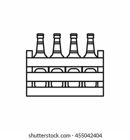 Case Crate Beer Box Icon. Line Illustration Of Case Crate Beer Box Vector Icon Logo Isolated On White Background