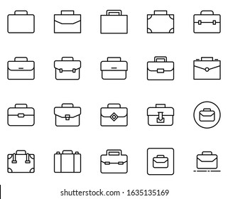 Case design icons set. Thin line vector icons for mobile concepts and web apps. Premium quality icons in trendy flat style. Collection of high-quality black outline logo