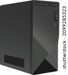 Case Desktop PC desktop computer CPU office vector on white background