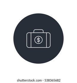 case dollar outline icon illustration