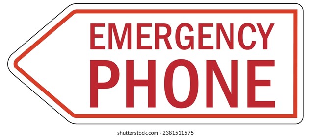 In case of emergency call 911 sign