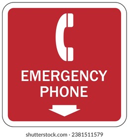 In case of emergency call 911 sign