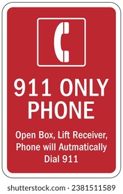 In case of emergency call 911 sign