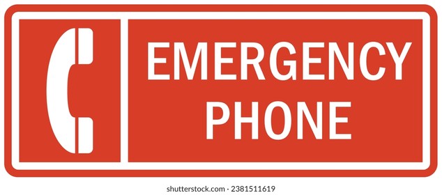 In case of emergency call 911 sign