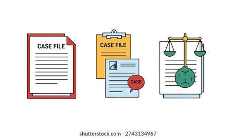 Case File Line art modern abstract vector