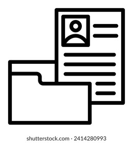 Case File Vector Line Icon Design