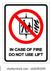 Case Fire Do Not Use Lift Stock Vector (Royalty Free) 1432392590 ...