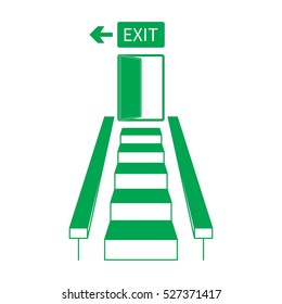 In case of fire. Emergency stairs.