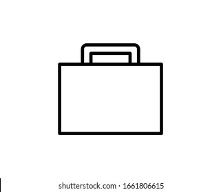 Case flat icon. Thin line signs for design logo, visit card, etc. Single high-quality outline symbol for web design or mobile app. Case outline pictogram.